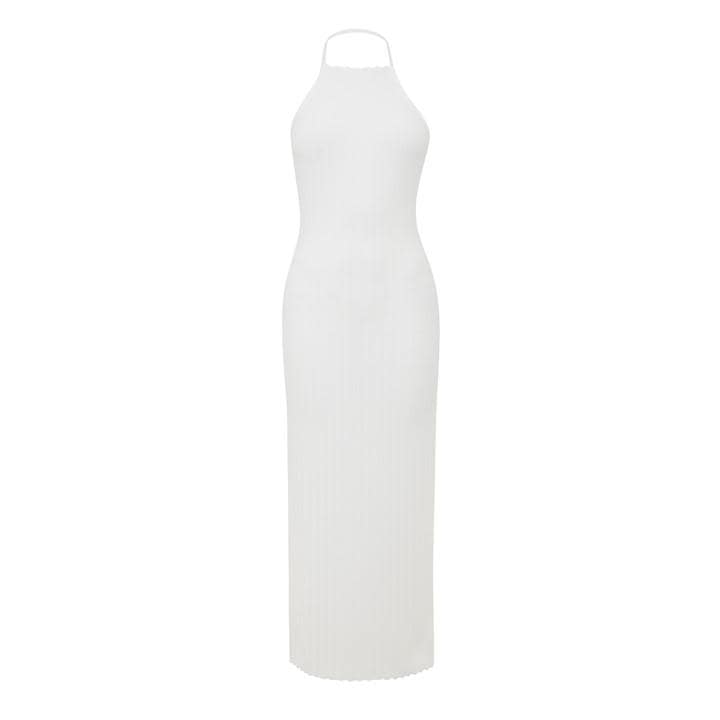 Jacquemus Jacq Halter Maxi Drs Ld62 In Sand