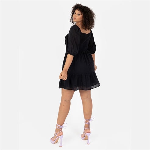 Lovedrobe - Lovedrobe Black Square Neck Mini Dress