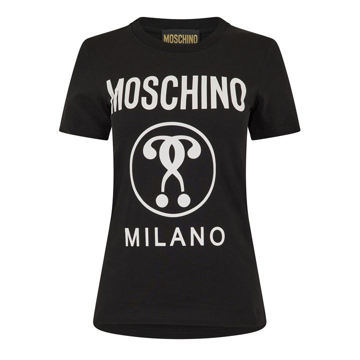 Moschino Women's Black Reg Fit Tee