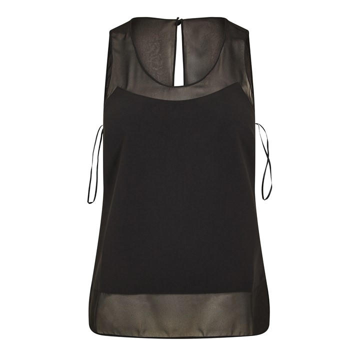Ted Baker Women's Black Sleeveless Top With Panel Detail
