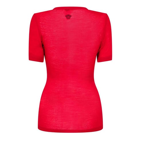VERSACE - Women's Ribbed Medusa T-Shirt