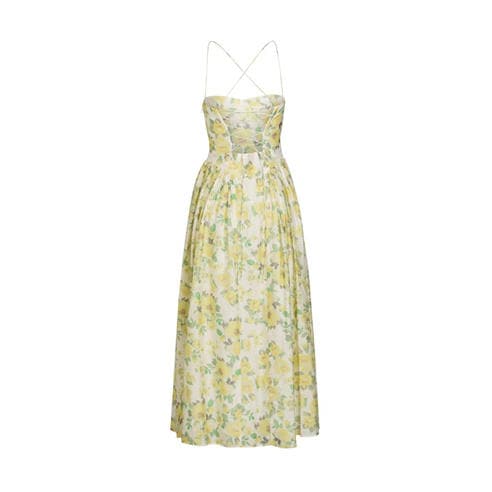 BARDOT - Women's Estie Printed Floral Cotton Evening Maxi Dress