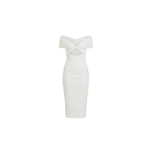 Bardot - Priah Gathered Mesh Midi Dress