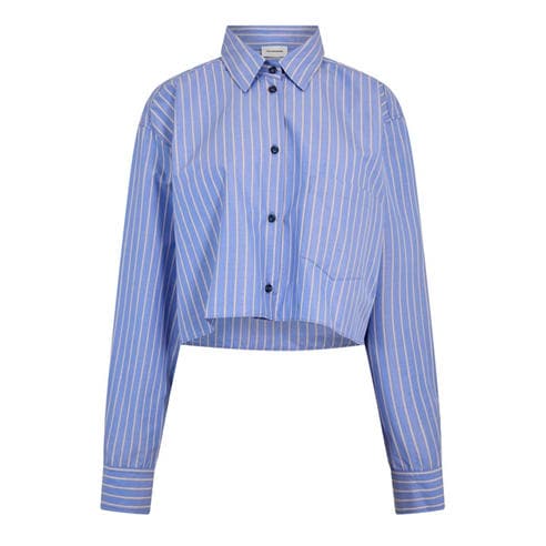 THE ANDAMANE - Women's Georgiana Crop Long Sleeve Patterned Shirt