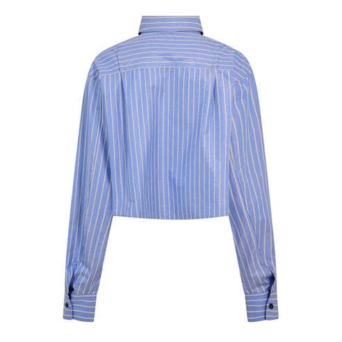 THE ANDAMANE - Women's Georgiana Crop Long Sleeve Patterned Shirt