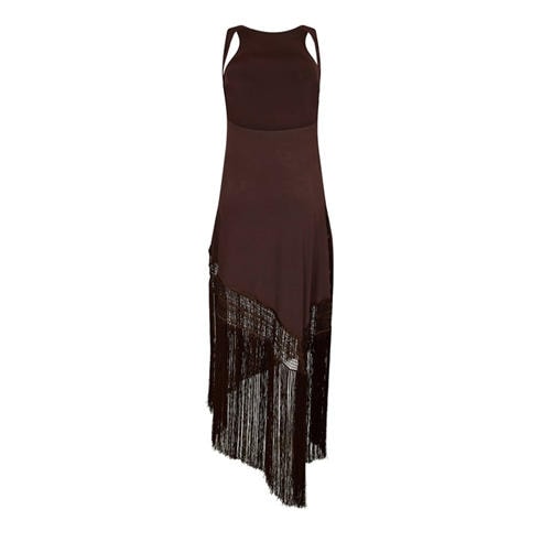 THE ANDAMANE - Women's Marisol Fringe Long Maxi Dress