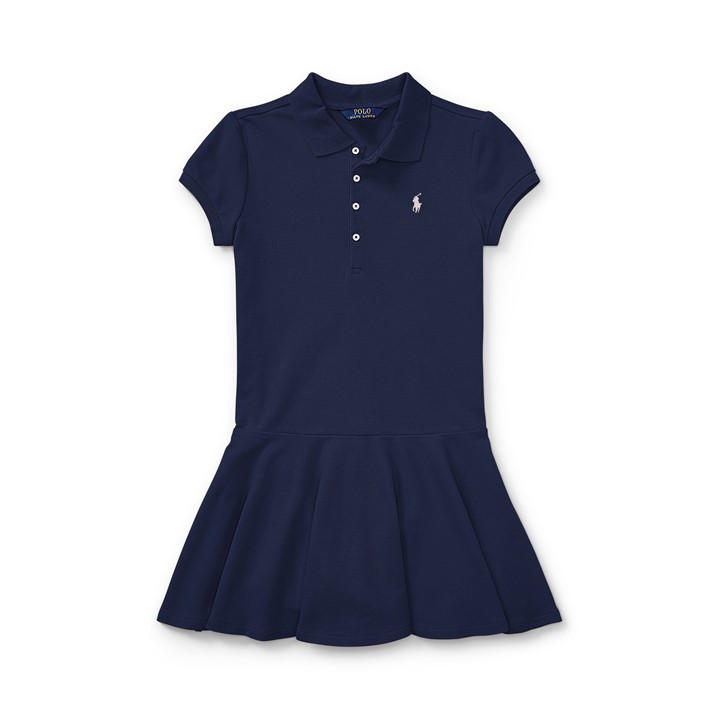 Polo Ralph Lauren Girls Blue Kids' Polo Dress - 5 - 6 Years
