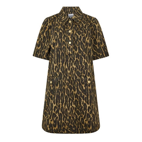 GANNI - Ganni Prnt Dnm Dress Ld62