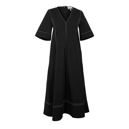 GANNI - Women's Stretch Cotton Maxi Dress