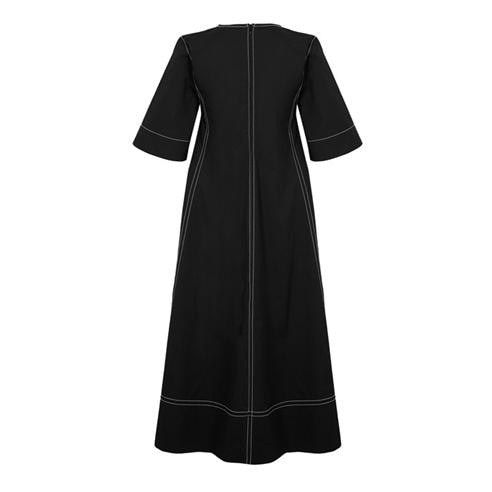 GANNI - Women's Stretch Cotton Maxi Dress