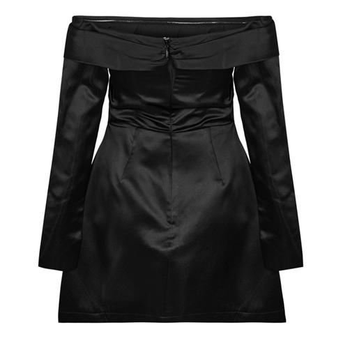 Odd Muse - Women's Satin Bardot Mini Dress