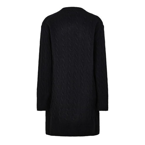 POLO RALPH LAUREN - Women's Wool Long-Sleeve Crew-Neck Midi Jumper Dress