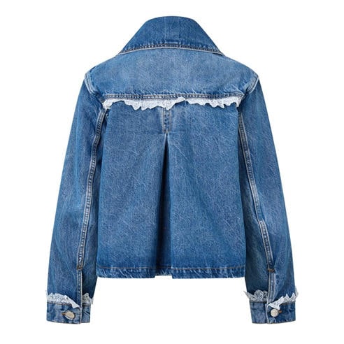 GANNI - Women's Denim Lace Jacket