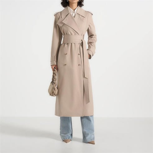 MANIERE DE VOIR - Womens Esther Trench Coat With Double Belt