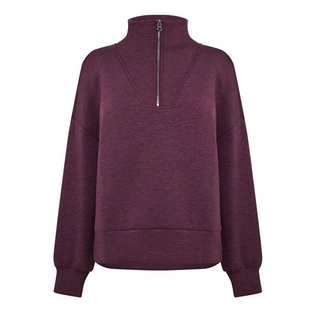 rich raspberry - VARLEY - Hawley Half Zip Sweatshirt