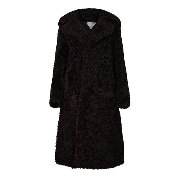 Bottega Veneta Women's Long Lapel Long Sleeve Fur Coat