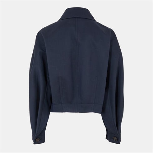 BOTTEGA VENETA - Women's Wool Long Sleeve Hip Length Bomber Jacket