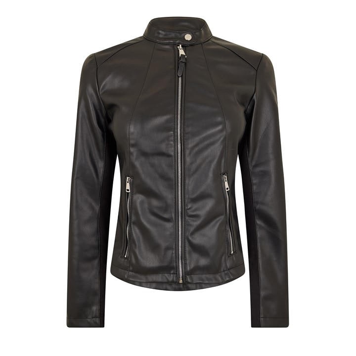 Dkny Women's Faux Leather Jacket In Black