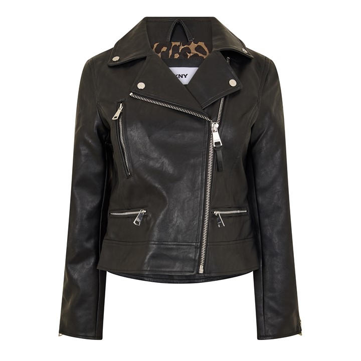 Dkny Women's Faux Leather Jacket In Black