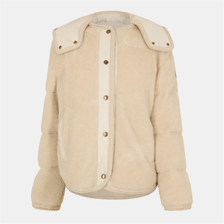 Moncler Women's Cream Cibou Prka Teddy Coat