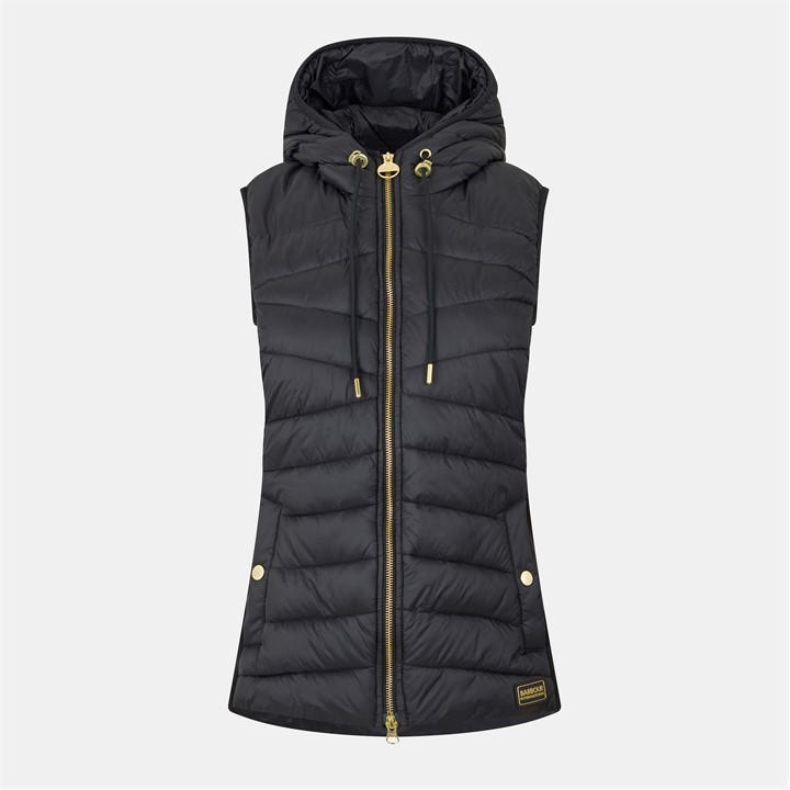 Barbour International Women's Black Grid Gilet Size 20