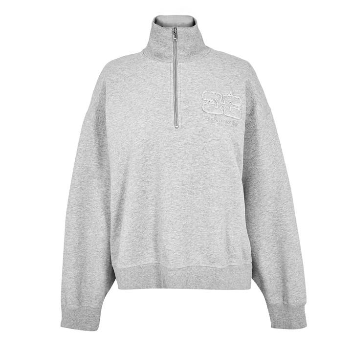 Ganni Women's Pink Isoli Half Zip Ld61