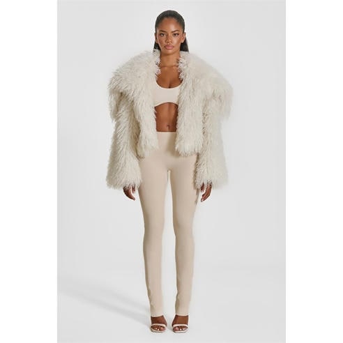 MARS THE LABEL - Womens Mongolian Faux Fur Teddy Coat