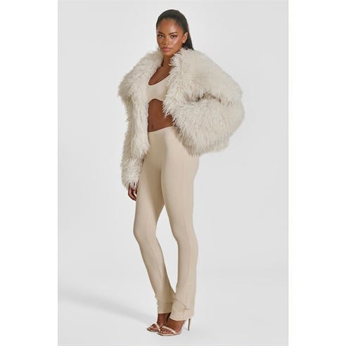 MARS THE LABEL - Womens Mongolian Faux Fur Teddy Coat