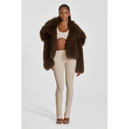 MARS THE LABEL - Womens Mongolian Faux Fur Teddy Coat