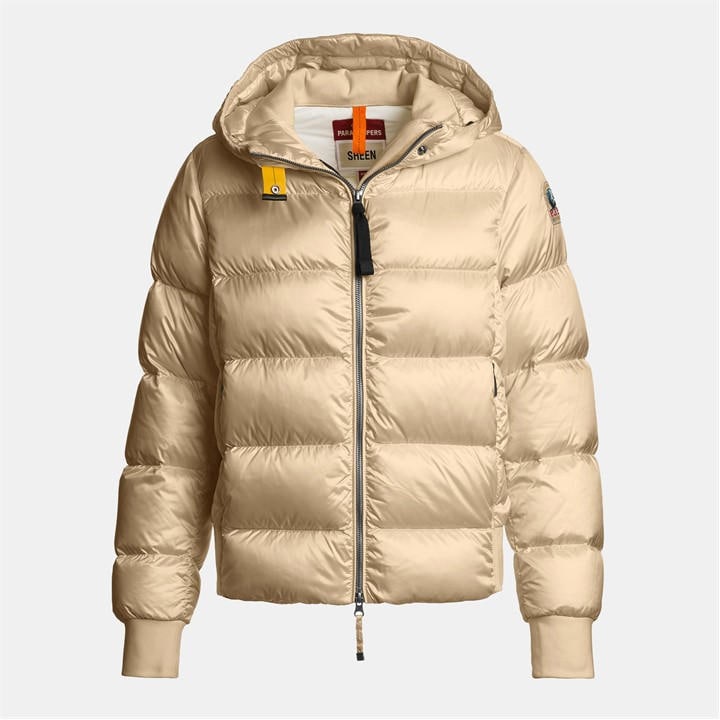 Parajumpers Women's Beige Mariah Hooded Down Jacket Size 10