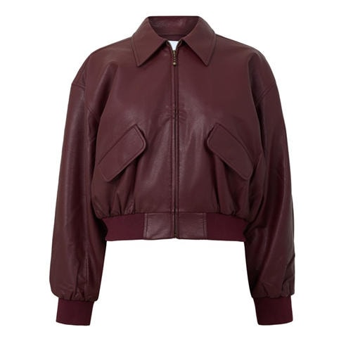 GOOD AMERICAN - Women's Better Than Leather Oversized-Fit Jacket