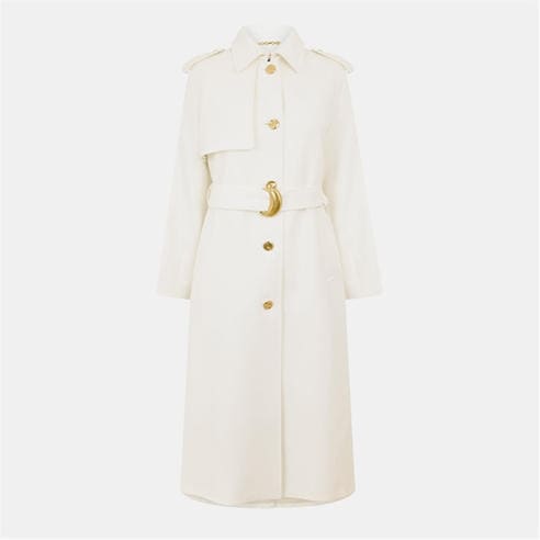 DONNA KARAN - Women's Trench Weather Resistant Tailored Fit Overcoat