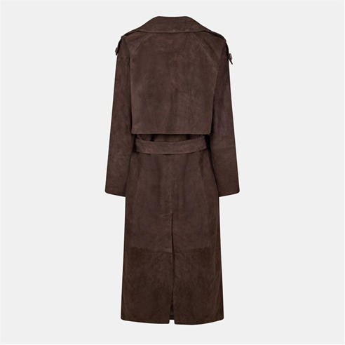 DONNA KARAN - Women's Suede Trench Coat