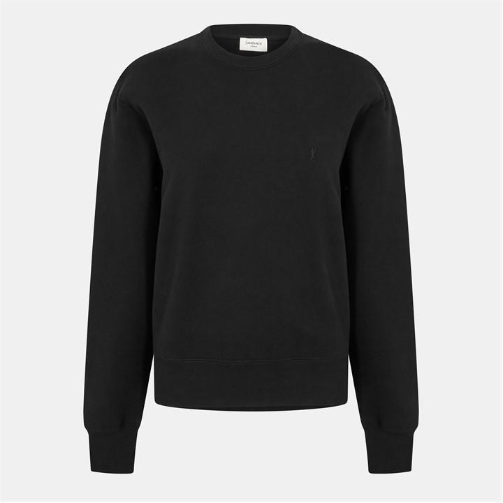 Saint Laurent Women's Black Cassandre Sweatshirt - Size 10