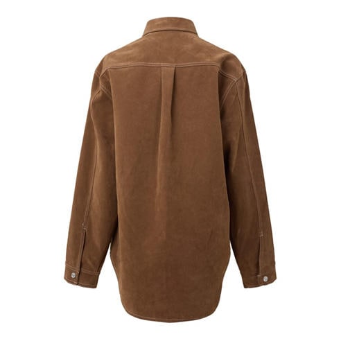 GOOD AMERICAN - Good Suede Overshirt Ld64