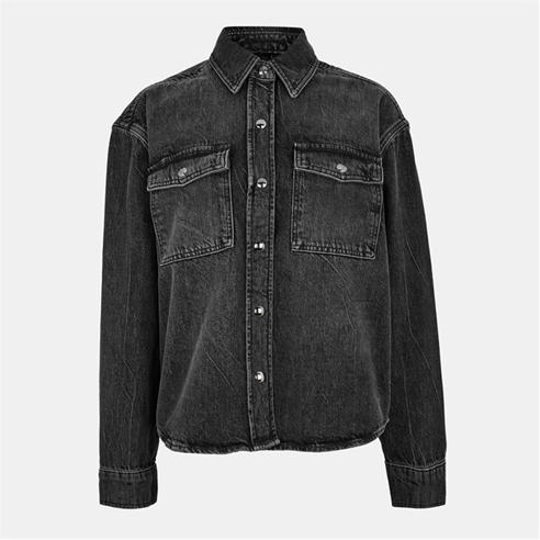 ANINE BING - Women's Paxton Structured Button Closure Denim Jacket