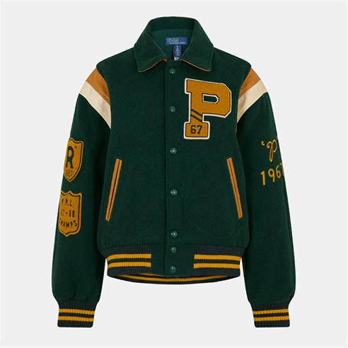 POLO RALPH LAUREN - Women's Letterman Bomber Jacket