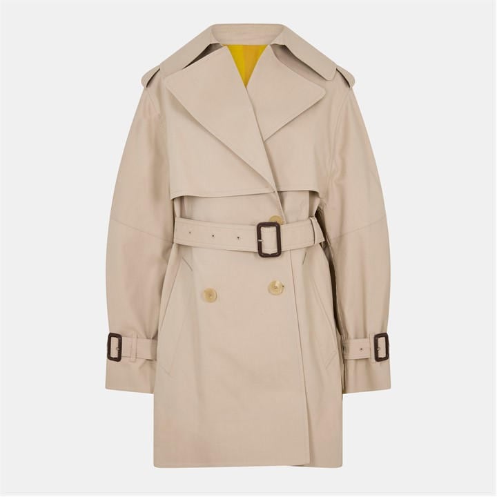Givenchy Women's Beige Cocoon Oversized Trench Coat - Size 12