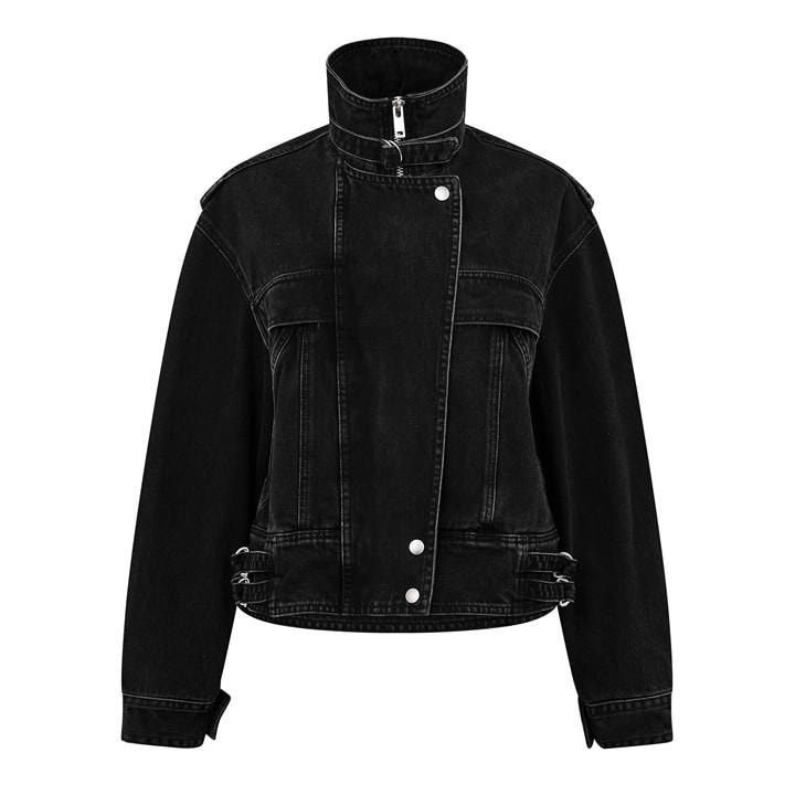 Marant Etoile Women's Black Joseline Bomber Jacket - Size 6