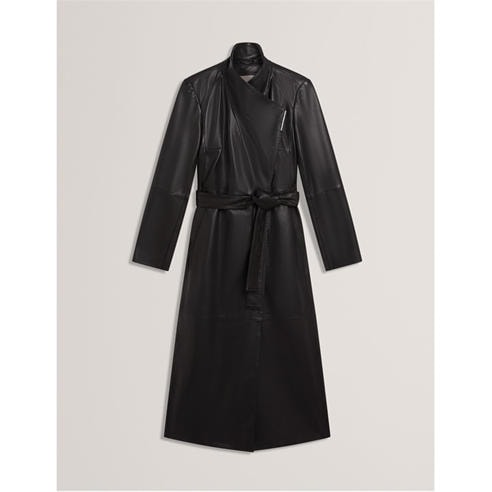 Ted Baker - Women's Leather Wrapcoat Overcoat