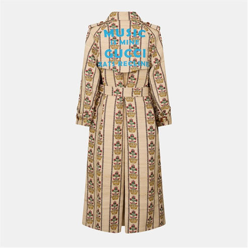 GUCCI - Women's Flower Crown Trench Coat