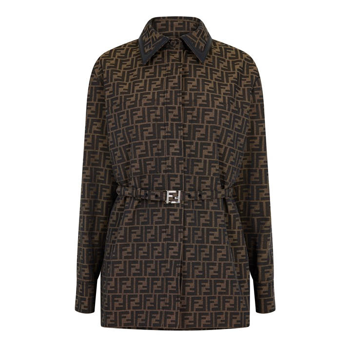 Fendi Women's Brown Ff Overshirt Ld62