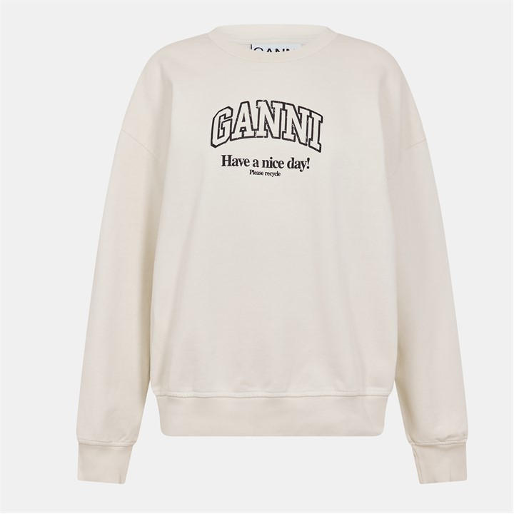 Ganni Women's Cream Isoli Crew Sweatshirt