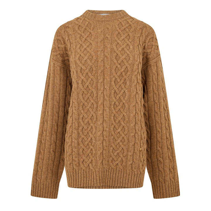 Moschino Women's Brown Crew Sweatr