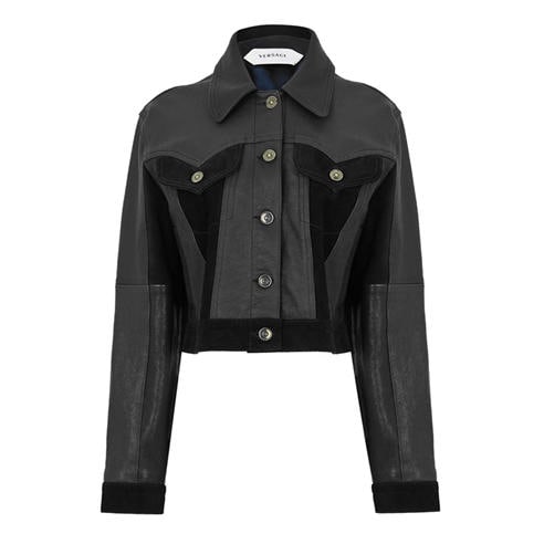 VERSACE - Womens Leather Slim Blouson