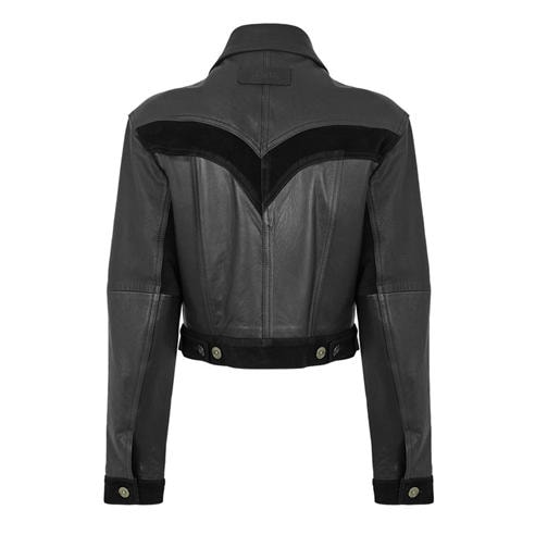 VERSACE - Womens Leather Slim Blouson