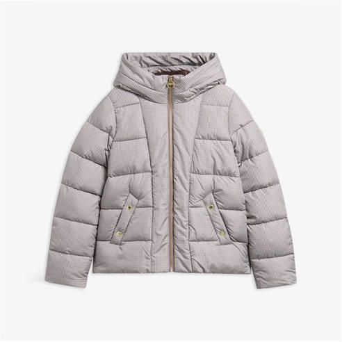 Barbour International - Womens Brantley Hooded Funnel-Neck Short Puffer Jacket