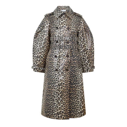 GANNI - Women's Laminated Canvas Trench Coat