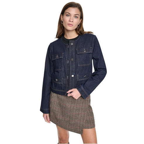DKNY - DKNY Mix Media Denim Jacket