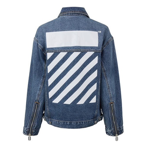 L AB OFF WHITE - Women's Oversized-Fit Denim Jacket